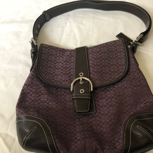 Coach Purple Brown Mini Signature Duffle